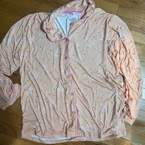 Talula light pink Pajama Set with Subtle Patterns